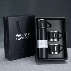VACUUM FLASK Thermos De 500ml en acier inoxydable, conserver le café avec 3 tasses