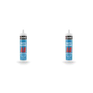 Sader Mastic Silicone - Acétique Bâtiment - Joints Soumis à Déplacements - Noir 310ml