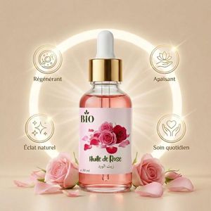 Bio Huile de Rose 30 ml usage visage peau