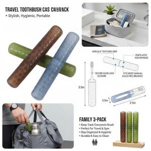 Étui de voyage portable pour brosse à dents et dentifrice