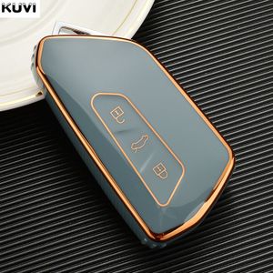 Coque de protection en cuir pour voiture Volkswagen clé