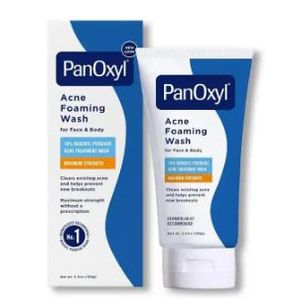 PanOxyl Nettoyant moussant contre l'acné, Peroxyde de benzoyle 10 % - Nouvelle formule - 156 g