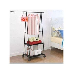 علاقة ملابس معدنية بعجلات