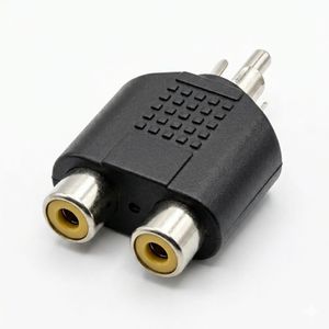 Adaptateur répartiteur RCA Y (1 mâle, 2 femelles)