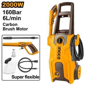 Ingco Nettoyeur haute pression 160 Bar 2000W Carbon Brush Motor