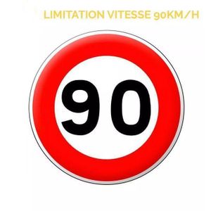 Autocollant de sécurité - Lot de 5 - Limite de vitesse du véhicule limitée à 90 MPH