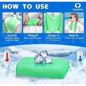 Serviette rafraîchissante verte – Serviette absorbante et réutilisable pour un confort optimal