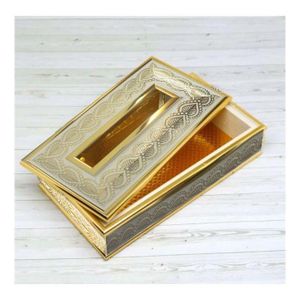 Porte-Mouchoirs Élégant Doré – Distributeur de Mouchoirs Décoratif Moderne