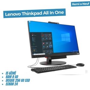 Lenovo ThinkCentre Tiny-in-One 3 (24") Intel® Core™ i5-6éme Ram 8 Go DDR4 256 Go SFF