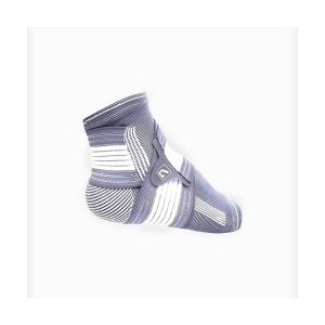 Chevillère de Compression - Élastique Ajustable - Support Sportif & Protection Articulaire - Gris/Blanc
