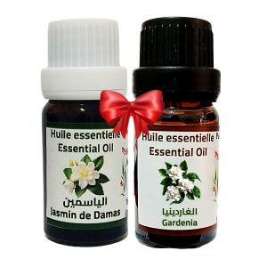 Palmarès des terroirs Marocains Huile Essentielle de Jasmin de damas Essence fragrance 100% naturel 10ml + Huile essentielle gardénia 10ml Essence fragrance 100% naturel