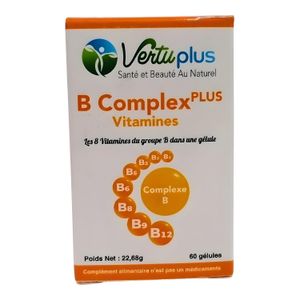 Vertu Plus Complexe de Vitamines B - Énergie et Vitalité - 60 Gélules