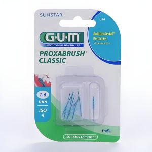 Gum Lot de 2 - Proxabrush Classic 1.6mm - Brossettes Interdentaires pour Nettoyage Efficace