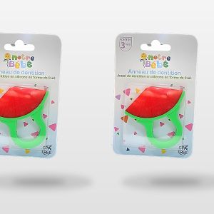 Notre bébé Anneau de Dentition en Silicone Forme Fruit pour Bébé +3 mois