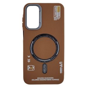 Pochette silicone pour Samsung A15 Marron