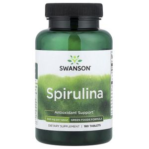 Swanson Speruline 500mg (1-g per 2 tabs) 180 Tablets, - سبيرولين/ سبيرولينا 500 مجم 180 قرص 