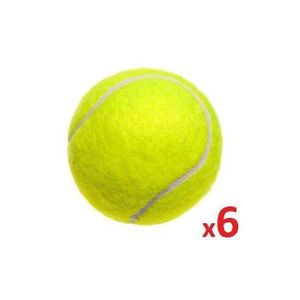 Set 6 balles de tennis jaunes