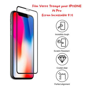 Glass Protecteur d'Écran en Verre Trempé pour Iphone 14 Pro -  Haute Qualité et Protection Complète