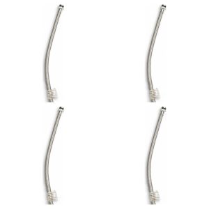 Lot de 4 - Tuyau Flexible Inox - Raccord 1/2" FxM10 - Longueur 30cm - Pour Plomberie et Sanitaire