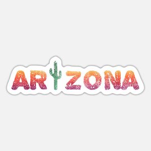 Arizona State Gift Souvenir Arizona Cactus 5 ملصقات ديكور