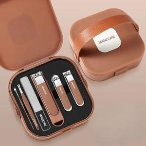 Kit Manucure & Pédicure Professionnel 6 Pièces – Coupe-Ongles en Acier Inoxydable – Ensemble de Soin des Ongles avec Boîte Portable