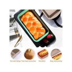 Moule en Silicone Antiadhésif, pour la Préparation de Toasts, Muffins et Gâteaux