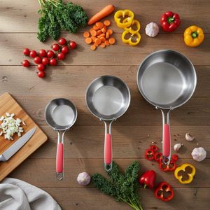 Casseroles - AYA HOME - Set de 3 - Acier Inoxydable - 12-14-16 cm - Compatible Lave-Vaisselle