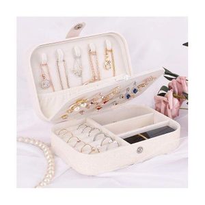 منظم صندوق مجوهرات سفر صغير، مثالي كصندوق هدايا للمجوهرات للفتيات والنساء