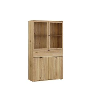 Kitea Vitrine Sumica - 90x35x162 cm - Chêne