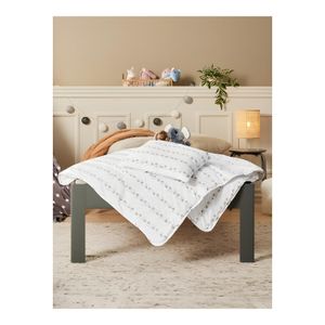 Couette Synthétique Enfant 100x135 - Motif Floral Rayé - Pour Lit Bébé/Junior - Douceur et Confort