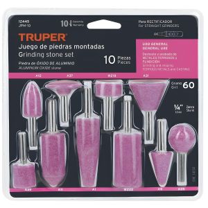 Set de Pierres à Meuler - Aluminium Oxyde - Usage Général - Lot de 10