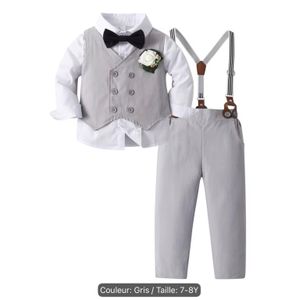 Costume pour garçon couleur gris,taille 7/8 ans