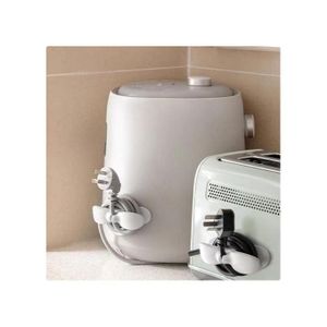 Organiseur de cordons pour appareils électroménagers, lot de 2 petits enrouleurs de cordons autocollants, support de câbles mural et de bureau sans enchevêtrement pour la maison la cuisine et le bureau