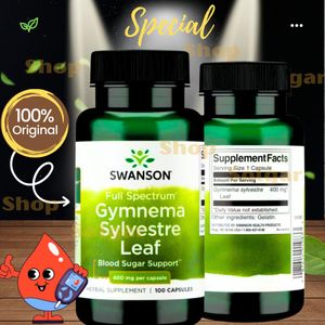 Swanson Gymnema Sylvestre Leaf, Full Spectrum, 400 mg, 100 Capsules
