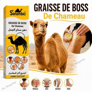 Graisse de Bosse de Chameau Sanambio 100ML – Soin pour Massage des Articulations, Genou, Dos & Épaules