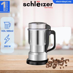schlëizer Moulin à Café Électrique - Inox - 500 ml - 300 Watts