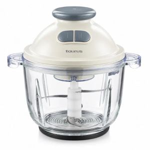Taurus Hachoir électrique Chopper Top Glass 2L 400W Bol en verre 4 lames en acier inoxydable