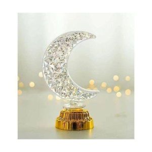 Lampe de table LED Cristal Lune – Tactile et rechargeable USB avec 3 couleurs