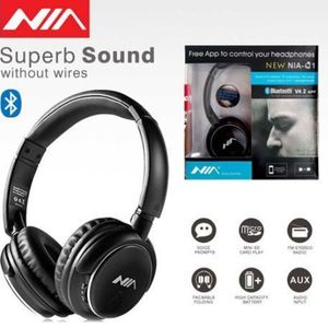 Nia Casque Bluetooth Avec Micro Soutien Lecteur Micro SD Radio FM Aux-Entrée