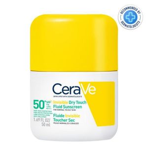Cerave Ecran Fluide Invisible Toucher sec spf50+ 50ml