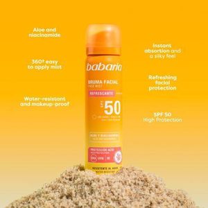 Babaria Solar Facial Mist 75ML Brume facile à appliquer