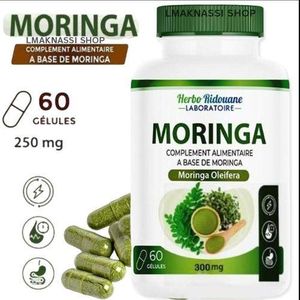 Herbo Ridouane مورينجا 250 ملجم 60 كبسولة، مورينجا، مكمل غذائي من مورينجا،