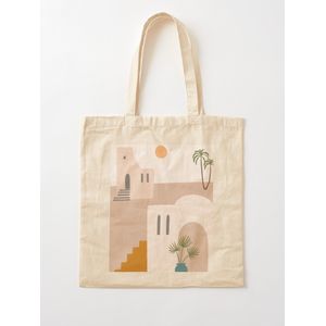 المغرب - ملصق بسيط لناقلات الباستيل رقم 1حقيبة يد قطن كلاسيكية