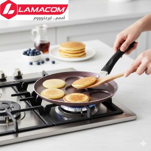 Lamacom مقلاة كريب من الجرانيت تتسع لسبعة أشخاص، مقلاة للكريب والفطائر