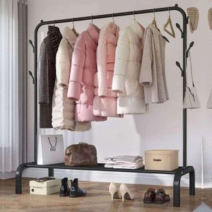 Porte-manteau cintre simple – Étagère pour chambre et support de séchage de vêtements