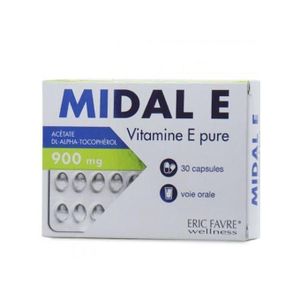 Eric Favre MIDAL E Vitamine E pure 900 mg - 30 capsules