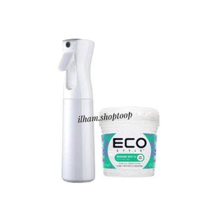 Eco Styler Gel coiffant à l'huile essentielle de romarin et de menthe-Sans alcool(227g)+Vaporisateur cheveux-pression ultra fine