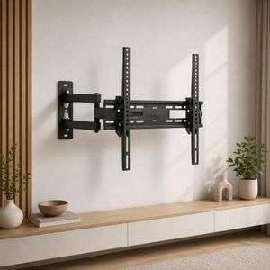 AZATECH Support Mural TV Full Motion 27" à 55" Inclinable et Orientable