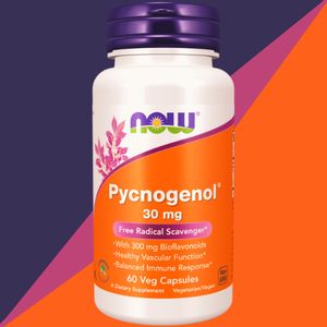 Now Foods Pycnogenol, 30 mg, Avec 300 mg de bioflavonoïdes - Fonction vasculaire saine -  60 Capsules Vég