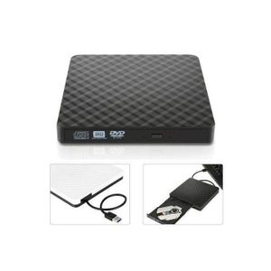 General Lecteur et Graveur DVD - CD externe Dvd CD Usb 3.0 Ultra Slim Portable *8 - Noir